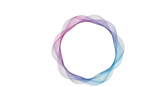 Abstract circular wave pattern isolated on white background
