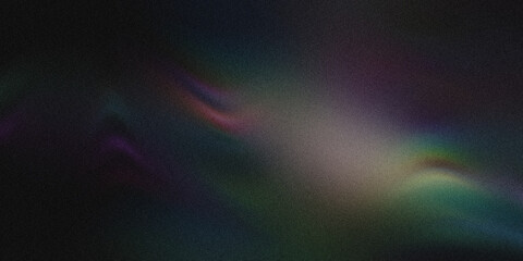 Abstract dark background with soft glowing light waves, grainy texture, ethereal cosmic nebula effect, mysterious gradient wallpaper design © Annanbo