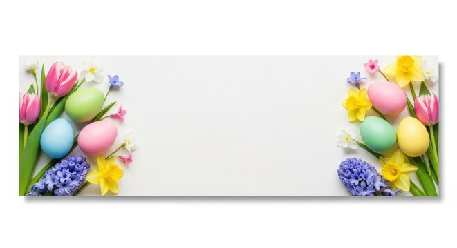 Easter, spring, floral, colorful, eggs, border, template, decoration, holiday, card