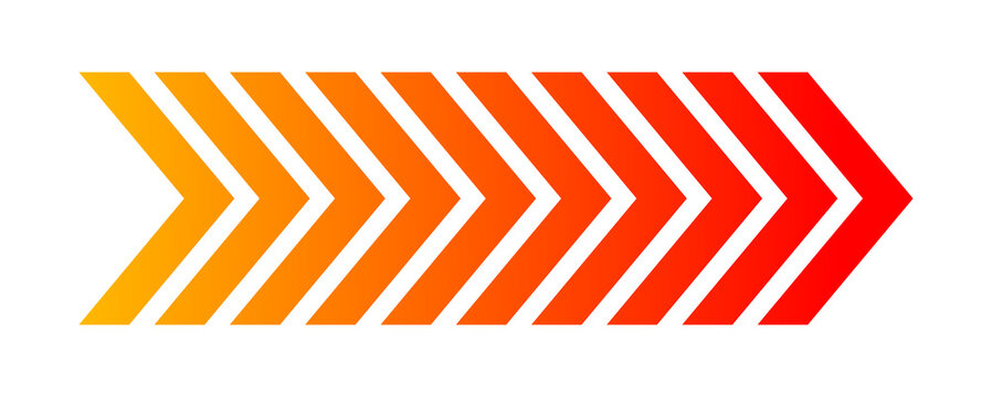 Orange red gradient chevron arrow pattern pointing right