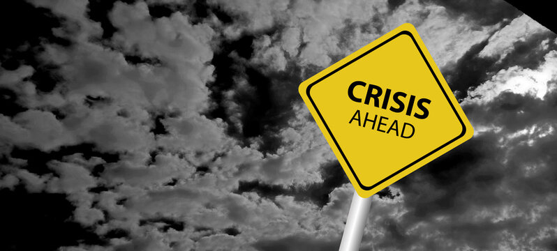 Financial Crisis, Economic, Business risk management concept. Risk word on wooden block, domino crisis effect. Concept Risk, Crisis, Management, Assessment, Insurance, Security, Financial, Economic