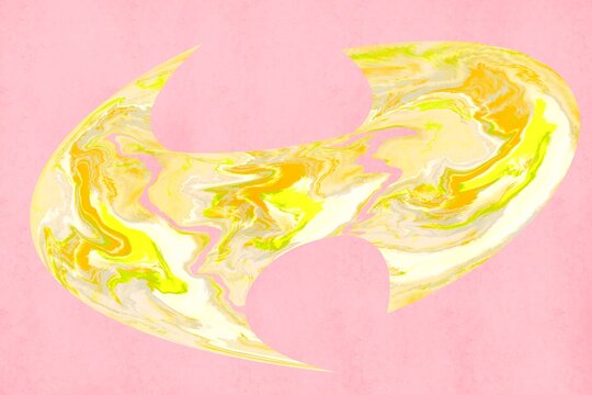 Modern abstract marbled swirl illustration on pink background