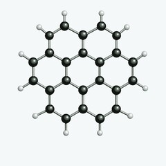 Fototapeta premium Molecular structure of graphene sheet showing hexagonal carbon lattice pattern