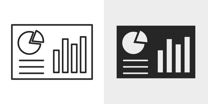 Data Dashboard Icon represents business analytics, performance monitoring, and reporting with an editable outline vector illustration.