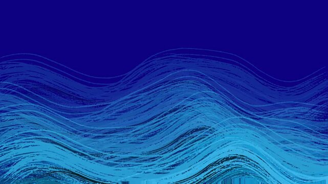 Abstract Flowing Blue Wave Motion Graphics Loop