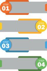 Fototapeta premium Business infographic step options process template mockup with numeric blocks