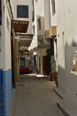 Fototapeta premium Ruelle typique au centre historique de Tanger au Maroc 