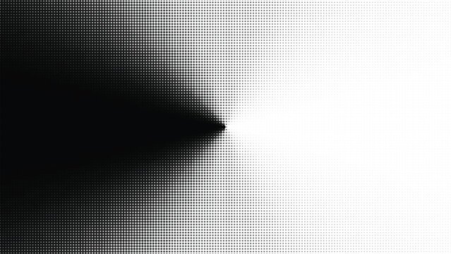 Abstract dark black halftone dot gradient used to add visual depth create retro or pop-art aesthetics provide high-contrast textures for web print microstock design