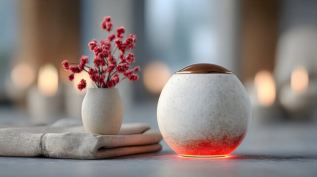 Luxury fragrance diffuser modern ceramic decorative lighting Image illustration