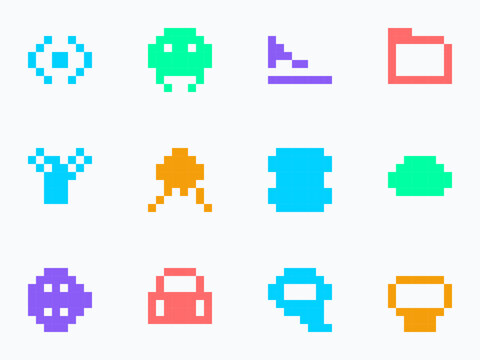 Indie Dev Coding Pixel Icons Set, Premium Developer Tools Trending UI Pack