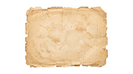 Aged torn parchment background with stains and textured edges © Ivan