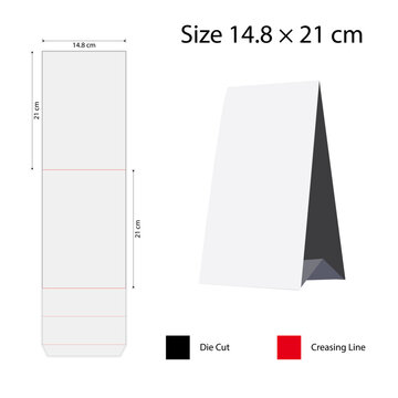 Table Tent Card Die Cut Template