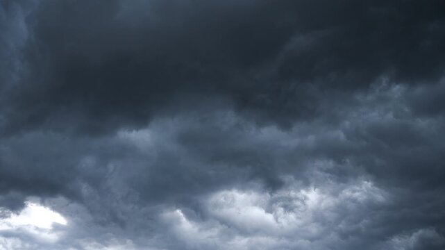 Storm Sky Clouds Moving And Changing Fast. Video Time Lapse