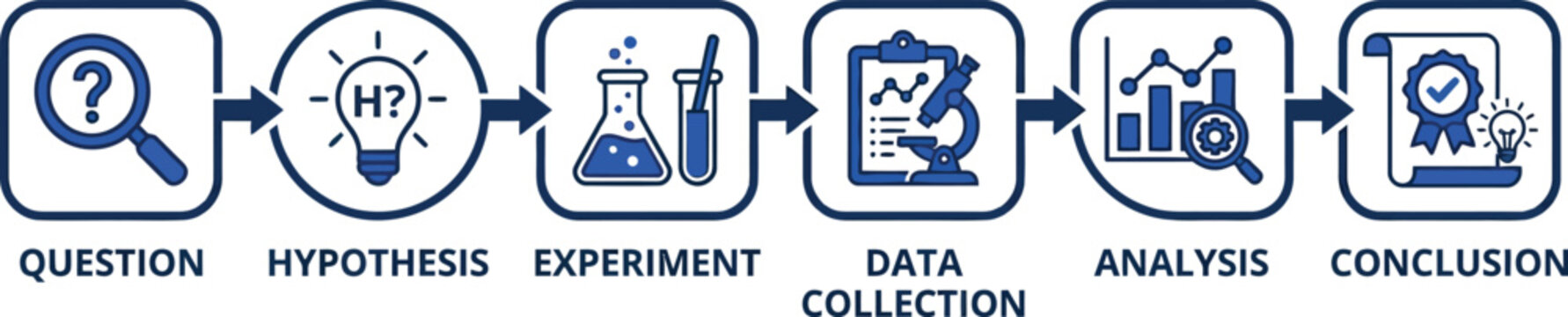Scientific method diagram illustrates the systematic process of research and discovery.