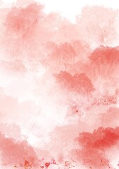 Fototapeta premium Abstract pink garden. Dream forest, background illustration. abstract watercolour background. 