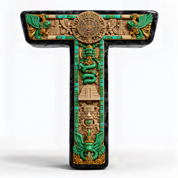 letra T, aztecas, serpiente, emplumado, piramide, mexico, calendario, azteca, jade, tallado, artesanal, obsidiana, negro, simbolismo, mexicanidad, identidad, pueblo, precolombino, uensilios, abecedari