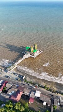 The Ziyadatul Abrar Floating Mosque, located at Siring Pagatan Beach in South Kalimantan