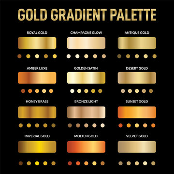 Luxury Gold Gradient Color Palettes Collection

Description:
Elegant collection of gold gradient color palettes featuring metallic, champagne, rose gold, bronze, and luxury golden tones. Ideal for bra