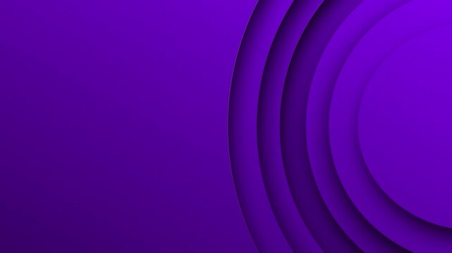 Purple abstract background with layered concentric circles. Geometric shapes pattern with depth effect making frame with copy space.