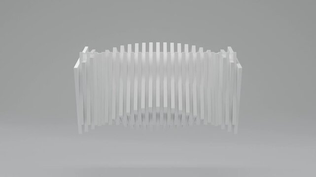Abstract geometric composition with realistic 3D objects, contemporary digital render, clean modern aesthetic, premium background for creative projects, technology and visual communication