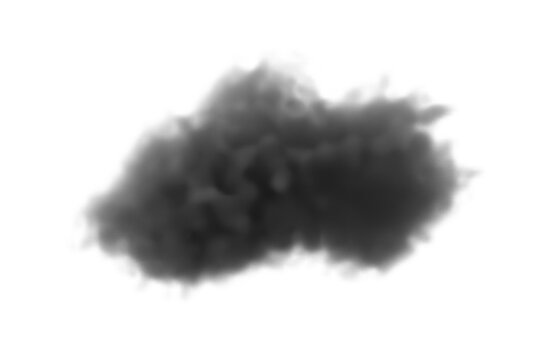 fluffy 3d storm clouds on a transparent background