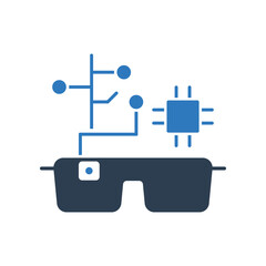 Obraz premium AI Smart Glasses Icon