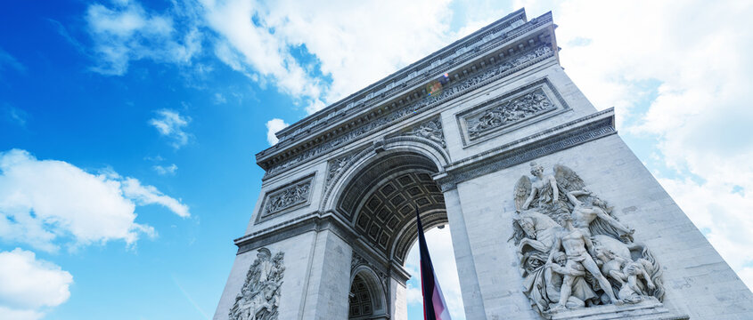 Bottom-Up view of Triumph Arc in Paris