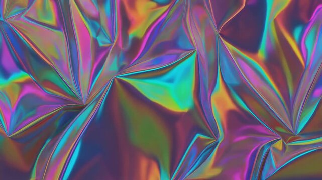 Iridescent fluid surface with shimmering rainbow hues during subtle undulation in soft studio lighting
