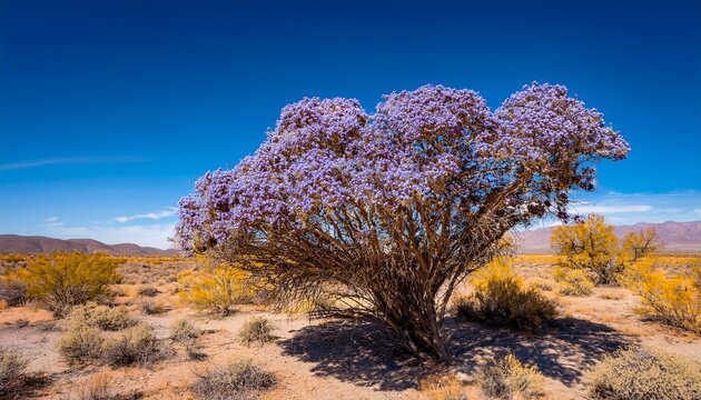 blue elderberry tree shrub blooming in the mojave desert california