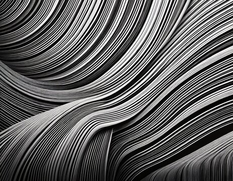 abstract asymmetric background with chaotic diagonal straight lines black and white linear stripe texture creating a dynamic random pattern