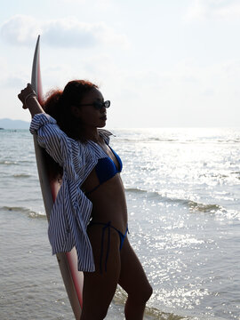 young teen on the beach