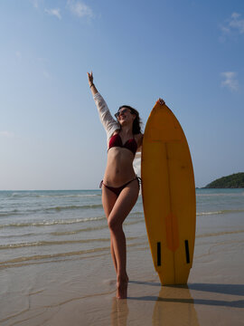 young teen on the beach