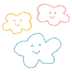 Colorful Clouds Cute Cartoon Illustration