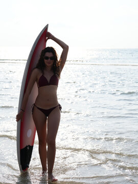 young teen on the beach