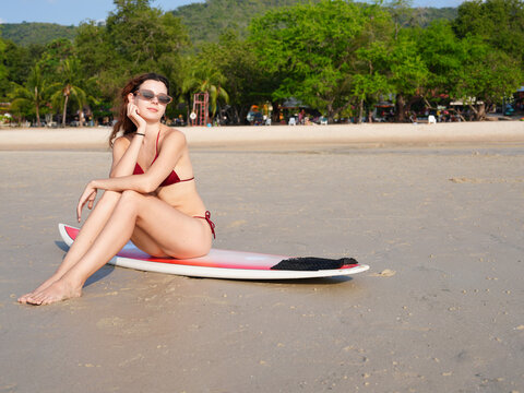 young teen on the beach
