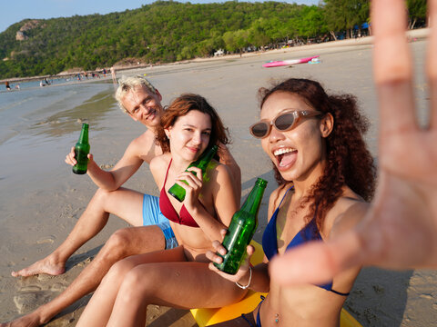 young teen on the beach