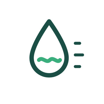 Water footprint usage ESG reporting line icon