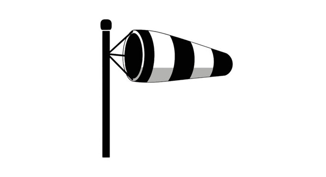 Vector illustration of windsock icon vector illustration on a transparent background