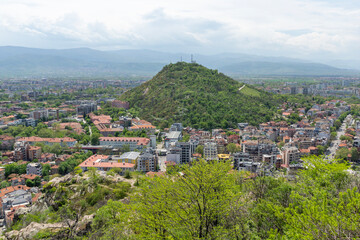 Obraz premium Panoramic view of the city of Plovdiv from Bunardzhik hill, Bulgaria