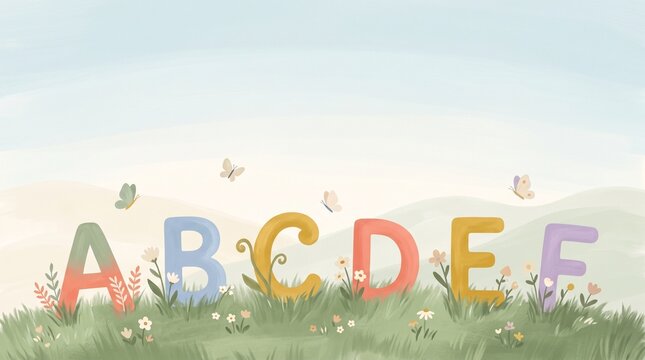 Alphabet Letters in Garden &ndash; Education and Childhood