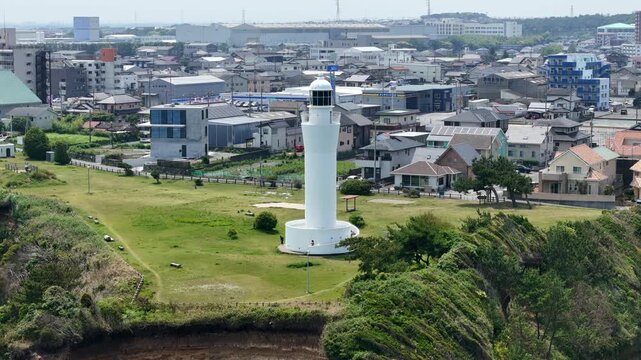 茨城県日立市 久慈浜海岸と日立港のドローン空撮
