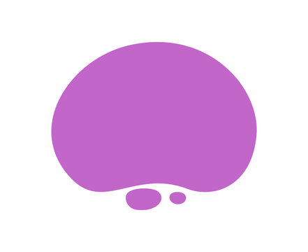 Modern abstract purple organic flat shape in fluid style set. Amorphous patch with solid color creates a striking blob look. Simple form adds trendy element to any minimal set or background.