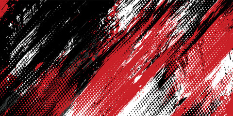 Gaming esport background striking stripes electric banner vector illustration design red black grunge brush wing comic pattern modern abstract concept livery stripes decal paint splash splatter.eps 10 © Samsul