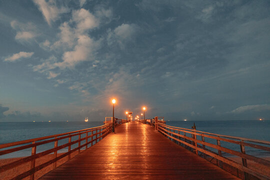Seal Beach Pier Sunrise After A Storm