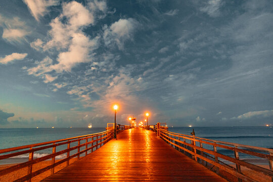 Early Morning Pier Lights
