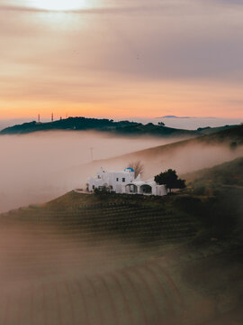 Iconic Sirena Resort in the Morning Fog