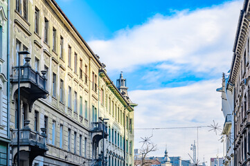 Fototapeta premium Historic architecture in Ljubljana