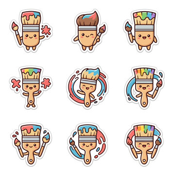 Colorful cartoon king characters with crowns.