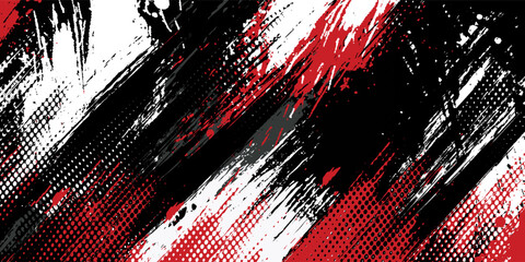 Gaming esport background striking stripes electric banner vector illustration design red black grunge brush wing comic pattern modern abstract concept livery stripes decal paint splash splatter.eps 10 © Samsul