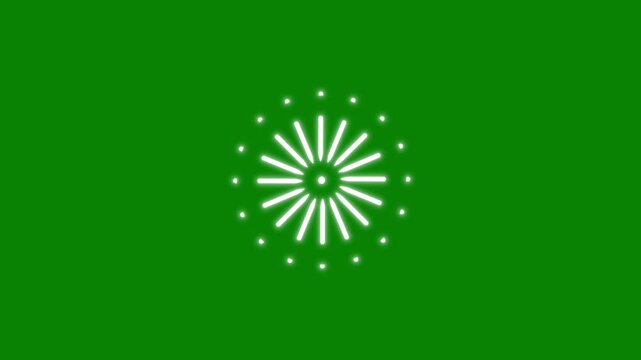 Minimalist white glowing circle pulse loading animation with rhythmic motion on green screen for software UI design and tech broadcast